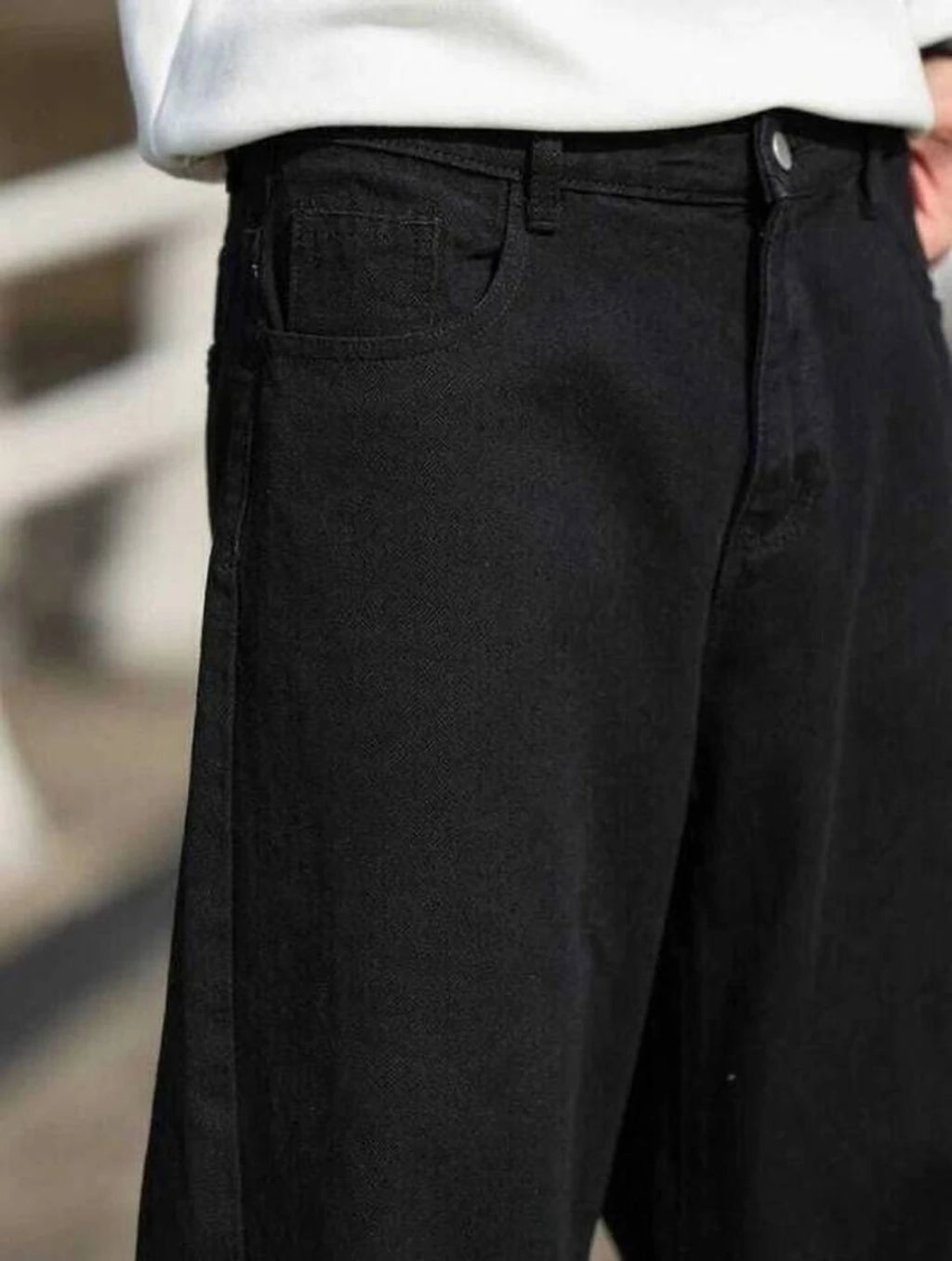 Denim Langford Men Loose Fit Mid Rise Black Jeans