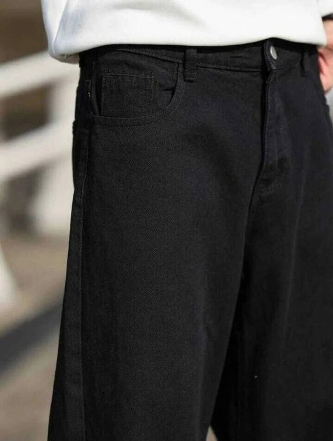 Denim Langford Men Loose Fit Mid Rise Black Jeans