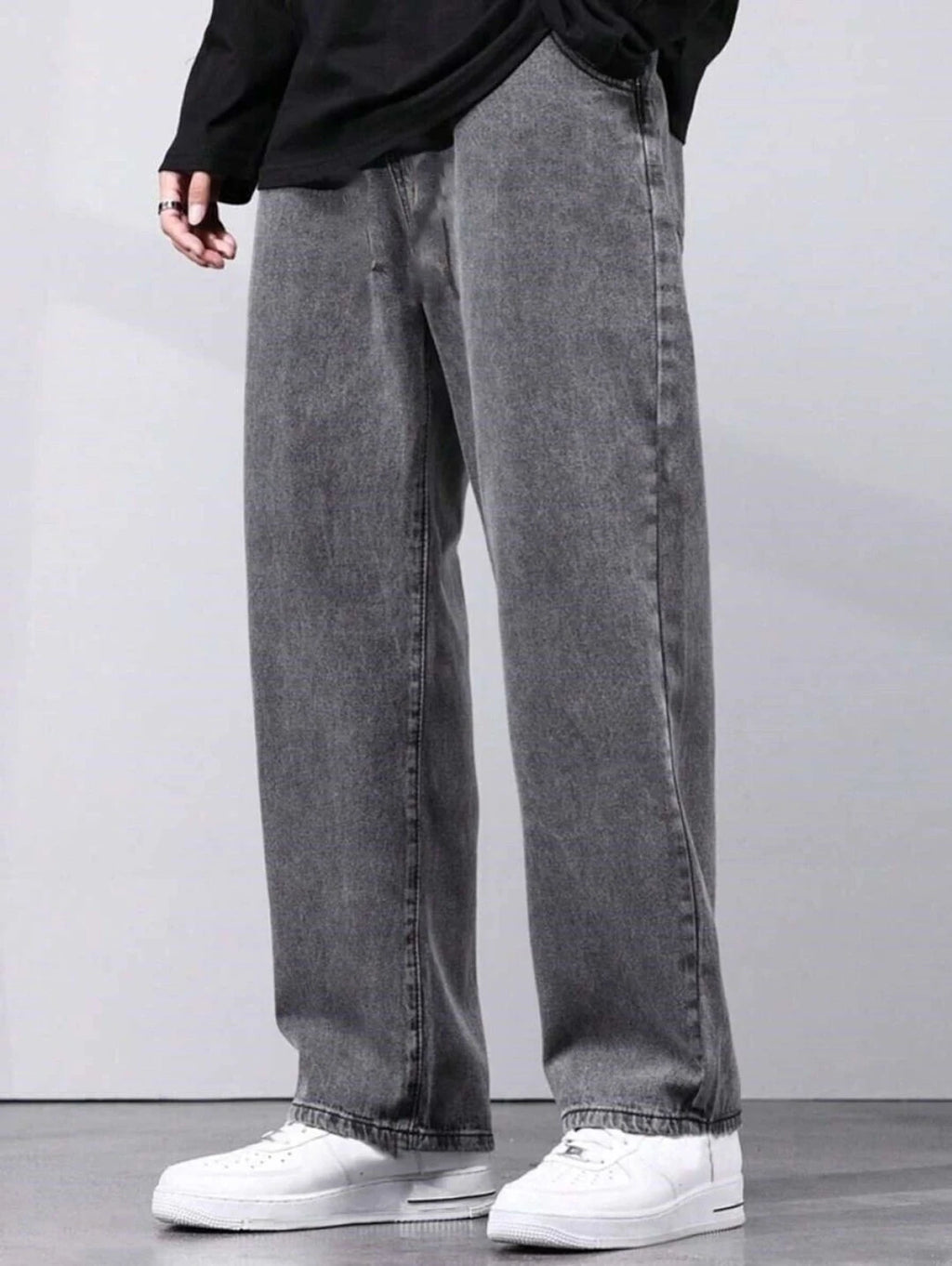 Denim Langford Men Loose Fit Mid Rise Grey Jeans